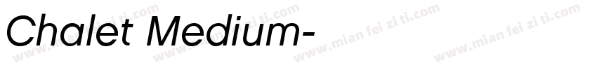 Chalet Medium字体转换